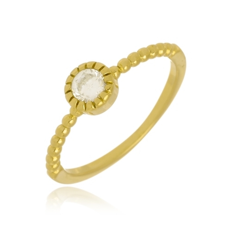 Anel Feminino Ouro Araraquara - Anel Dourado Feminino