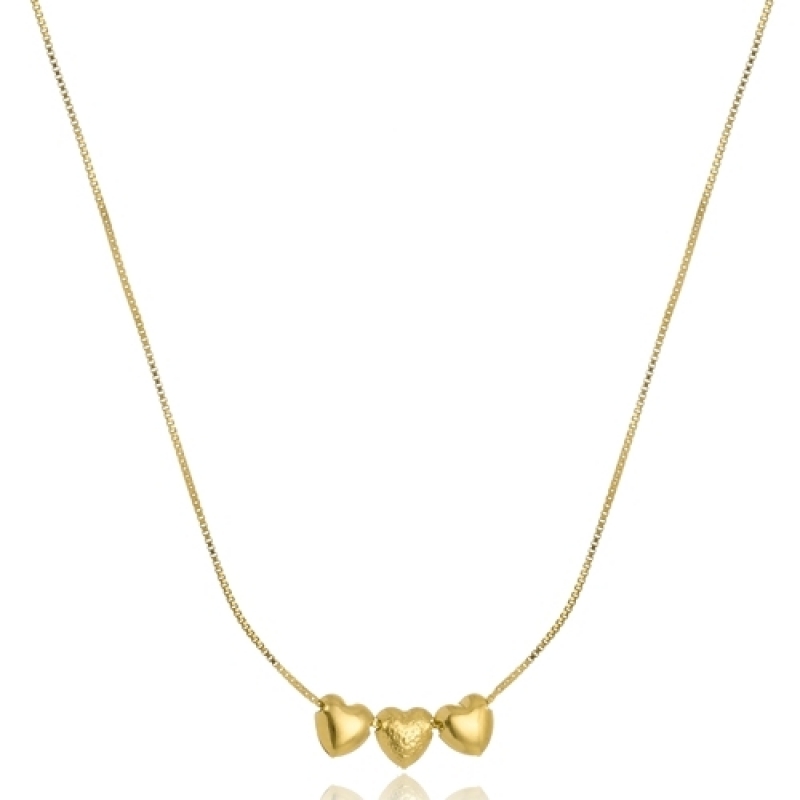 Colar Folheado Feminino Comprar Jardim São Luiz - Colar Feminino Folheado a Ouro e Prata