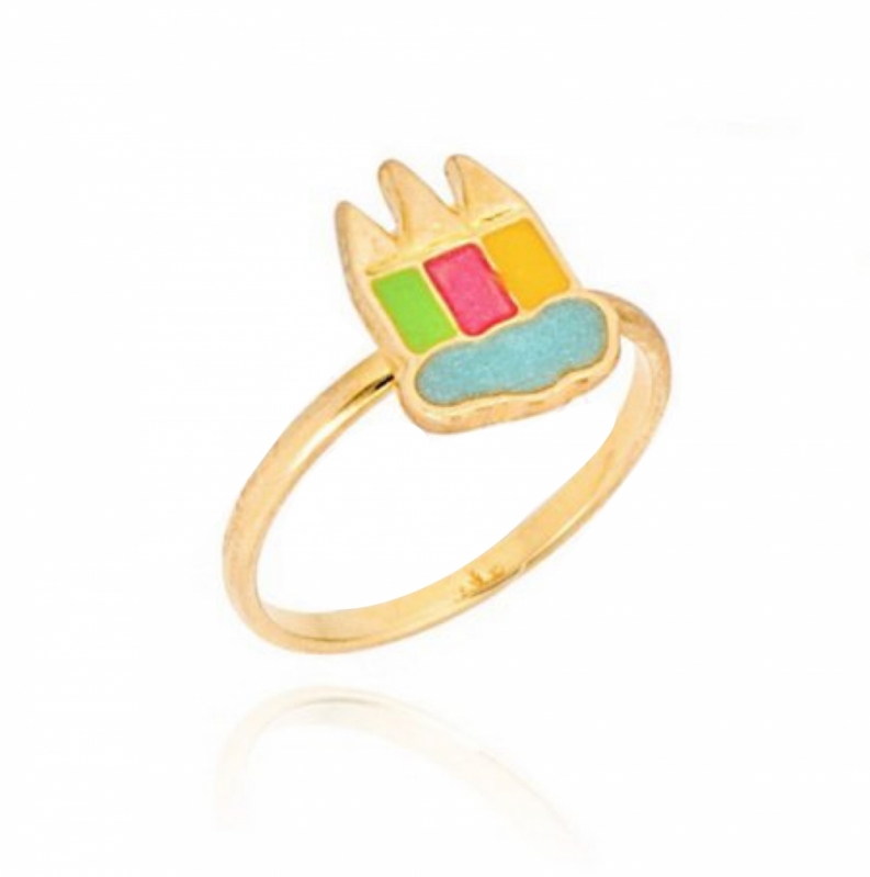 Comprar Anel de Ouro Infantil Lol Diadema - Anel Infantil Ouro