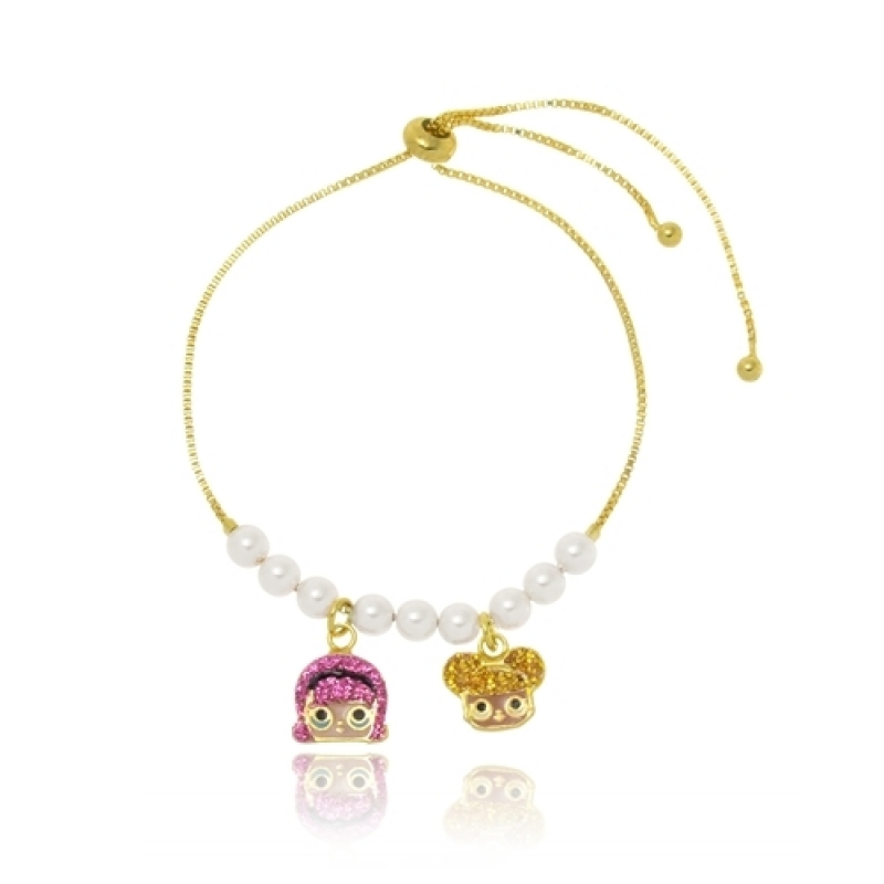 Orçamento Pulseira Infantil Feminina de Ouro Brooklin - Pulseira Infantil de Ouro com Plaquinha