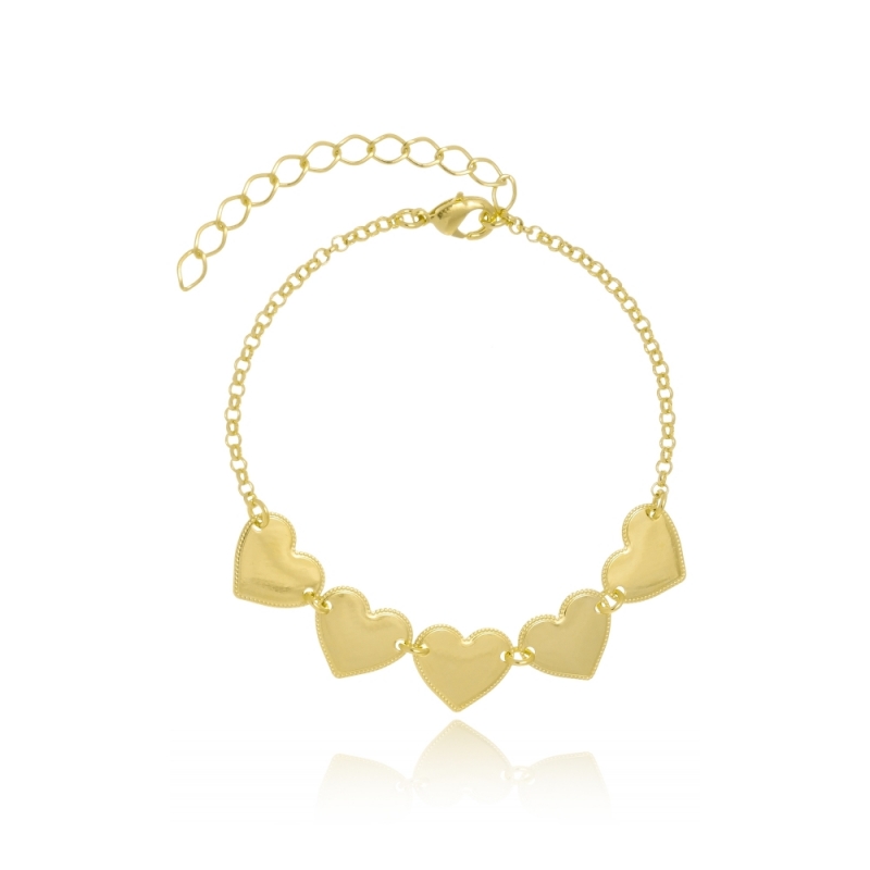 Pulseira de Ouro Feminina com Pingente para Comprar Araçoiabinha - Pulseira de Ouro Feminina