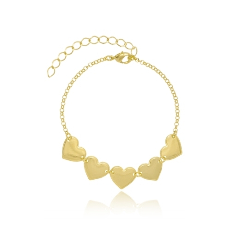 Pulseira de Ouro Feminina Fina para Comprar Bacaetava - Pulseira Folheada a Ouro Feminina