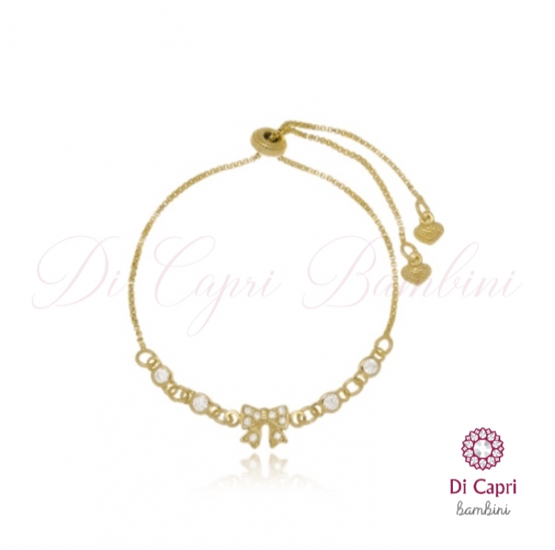 Pulseiras de Ouro Infantis Jockey Club - Pulseira Infantil de Ouro com Plaquinha